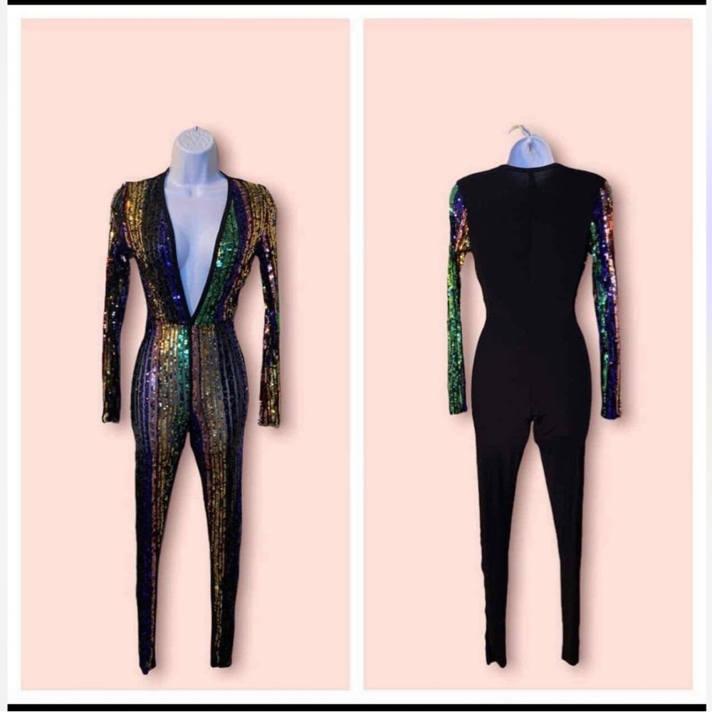 Sequined Party Jumpsuit XS-S